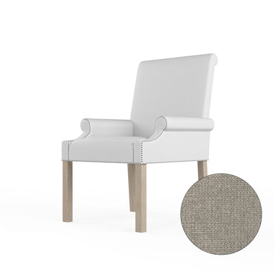 Abigail Dining Chair - Silver Streak Basketweave