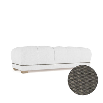 Hudson Table Ottoman - Graphite Basketweave