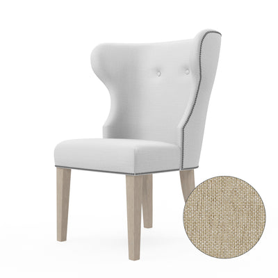 Nina Dining Chair - Oyster Pebble Weave Linen