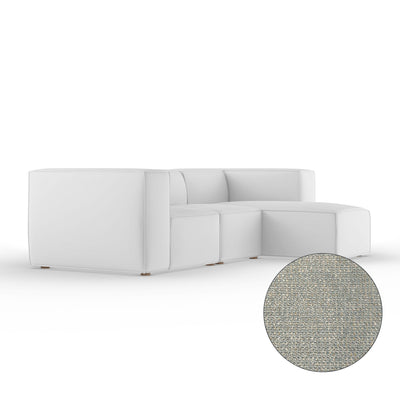 Varick Right-Chaise Sectional - Haze Basketweave