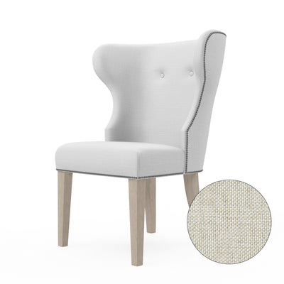 Nina Dining Chair - Alabaster Pebble Weave Linen
