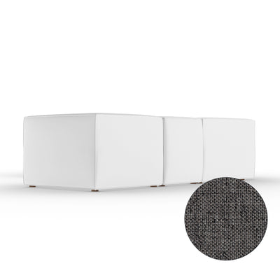 Varick 5-Piece Corner Sectional - Graphite Pebble Weave Linen