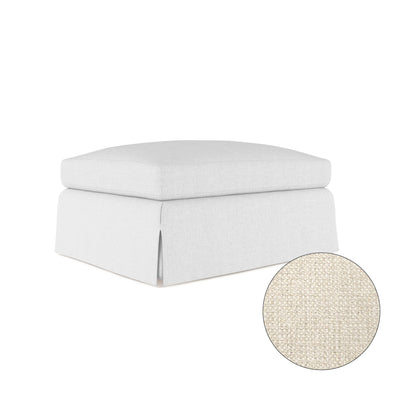 Ludlow Ottoman - Alabaster Basketweave