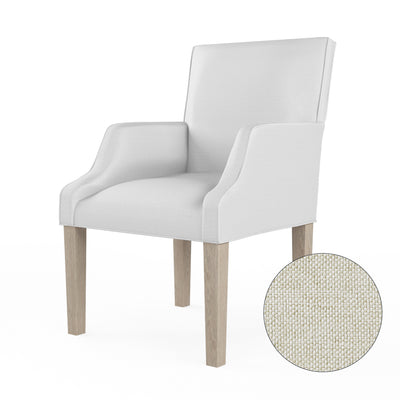 Juliet Dining Chair - Alabaster Pebble Weave Linen