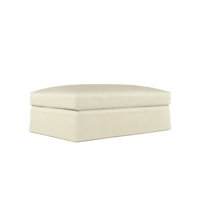 Mulberry Ottoman - Alabaster Vintage Leather