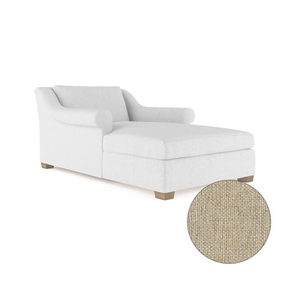 Thompson Chaise - Oyster Pebble Weave Linen
