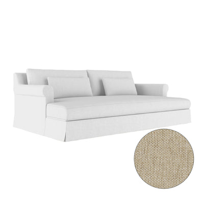 Ludlow Daybed - Oyster Pebble Weave Linen