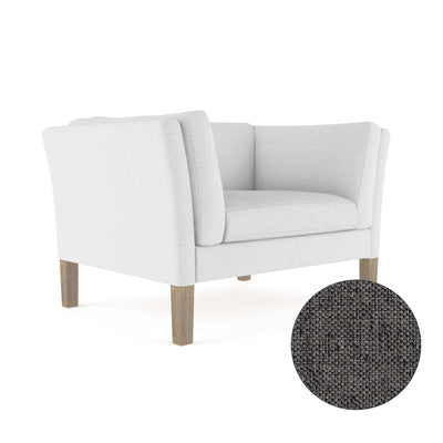 Charlton Chair - Graphite Pebble Weave Linen