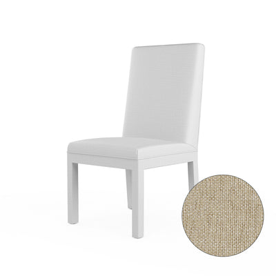 Aleksandar Dining Chair - Oyster Pebble Weave Linen