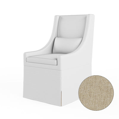 Serena Dining Chair - Oyster Pebble Weave Linen