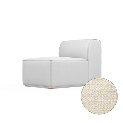 Varick Armless Chair - Alabaster Basketweave