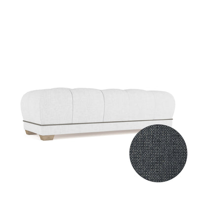 Hudson Table Ottoman - Bluebell Basketweave