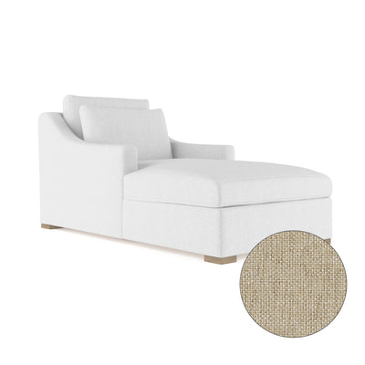 Crosby Chaise - Oyster Pebble Weave Linen