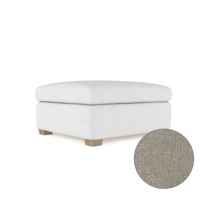Rivington Ottoman - Silver Streak Basketweave