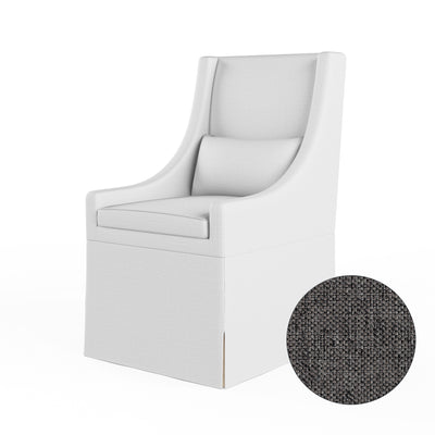 Serena Dining Chair - Graphite Pebble Weave Linen