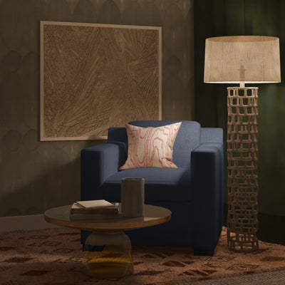 Mercer Chair - Blue Print Plush Velvet