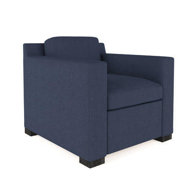 Mercer Chair - Blue Print Box Weave Linen