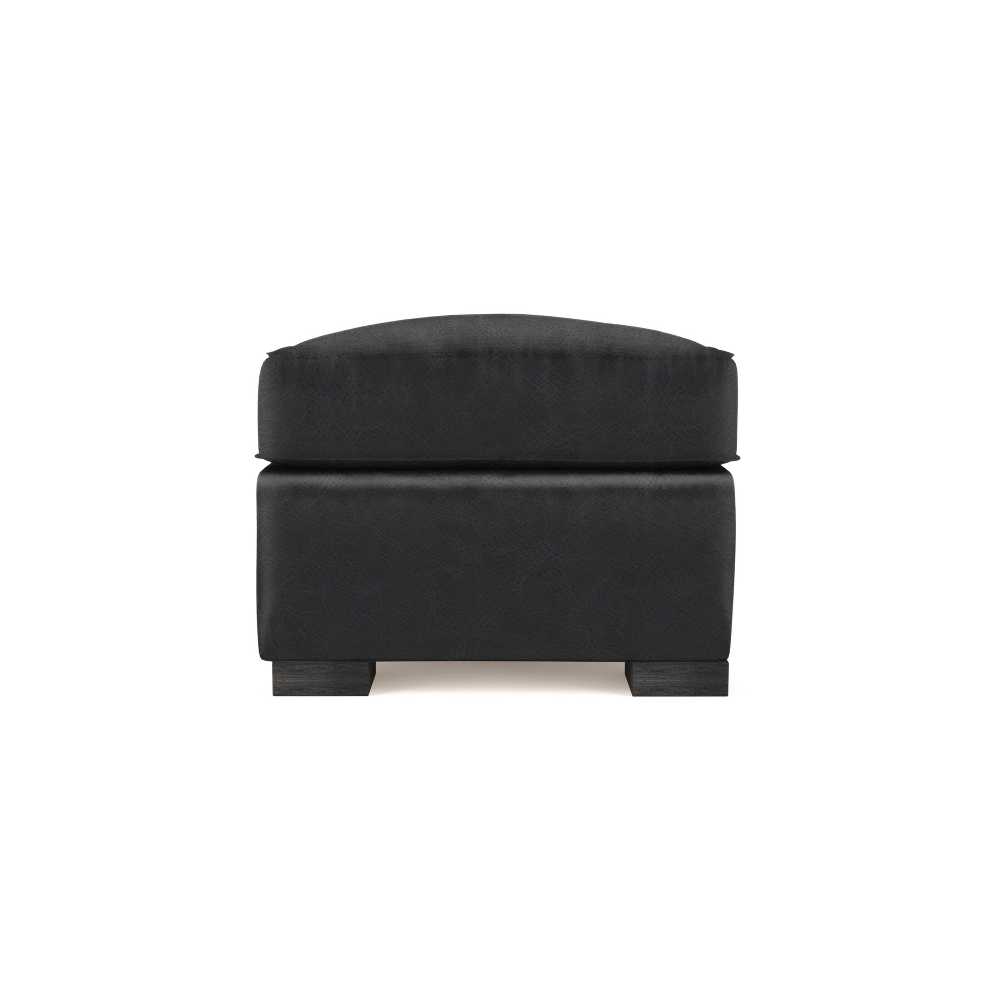 Mercer Ottoman - Black Jack Vintage Leather