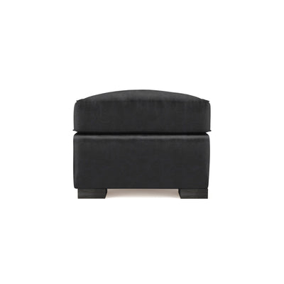Mercer Ottoman - Black Jack Vintage Leather
