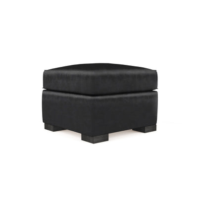 Mercer Ottoman - Black Jack Vintage Leather
