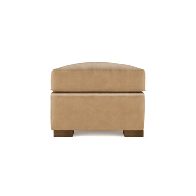 Mercer Ottoman - Marzipan Vintage Leather