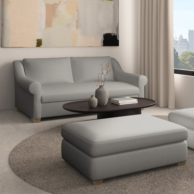 Thompson Sofa - Silver Streak Box Weave Linen