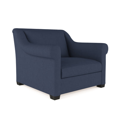 Thompson Chair - Blue Print Box Weave Linen