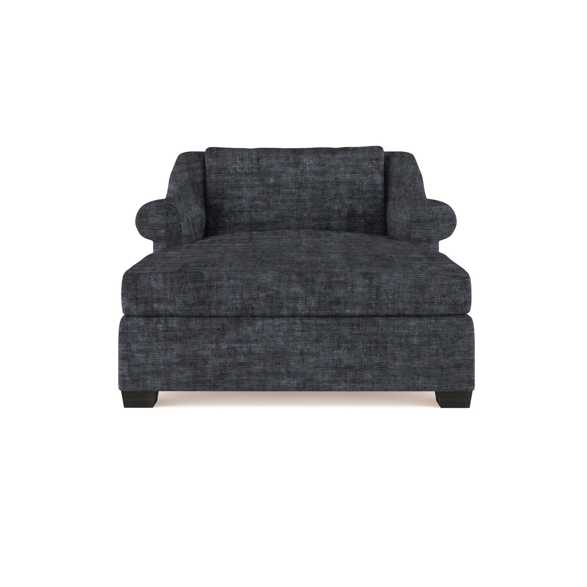 Thompson Chaise - Graphite Crushed Velvet