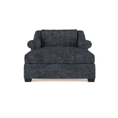 Thompson Chaise - Graphite Crushed Velvet