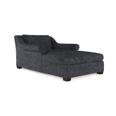 Thompson Chaise - Graphite Crushed Velvet