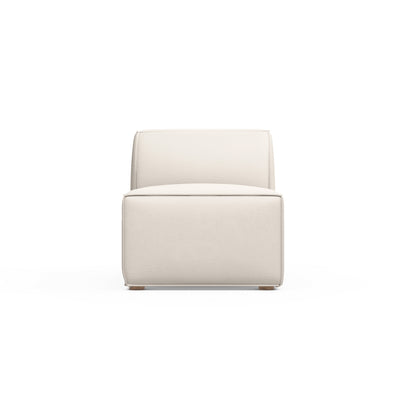 Varick Armless Chair - Alabaster Plush Velvet