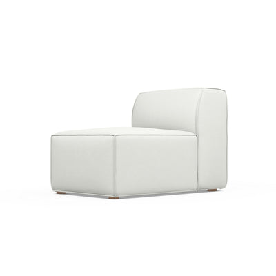 Varick Armless Chair - Blanc Plush Velvet