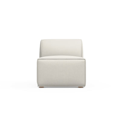 Varick Armless Chair - Alabaster Box Weave Linen