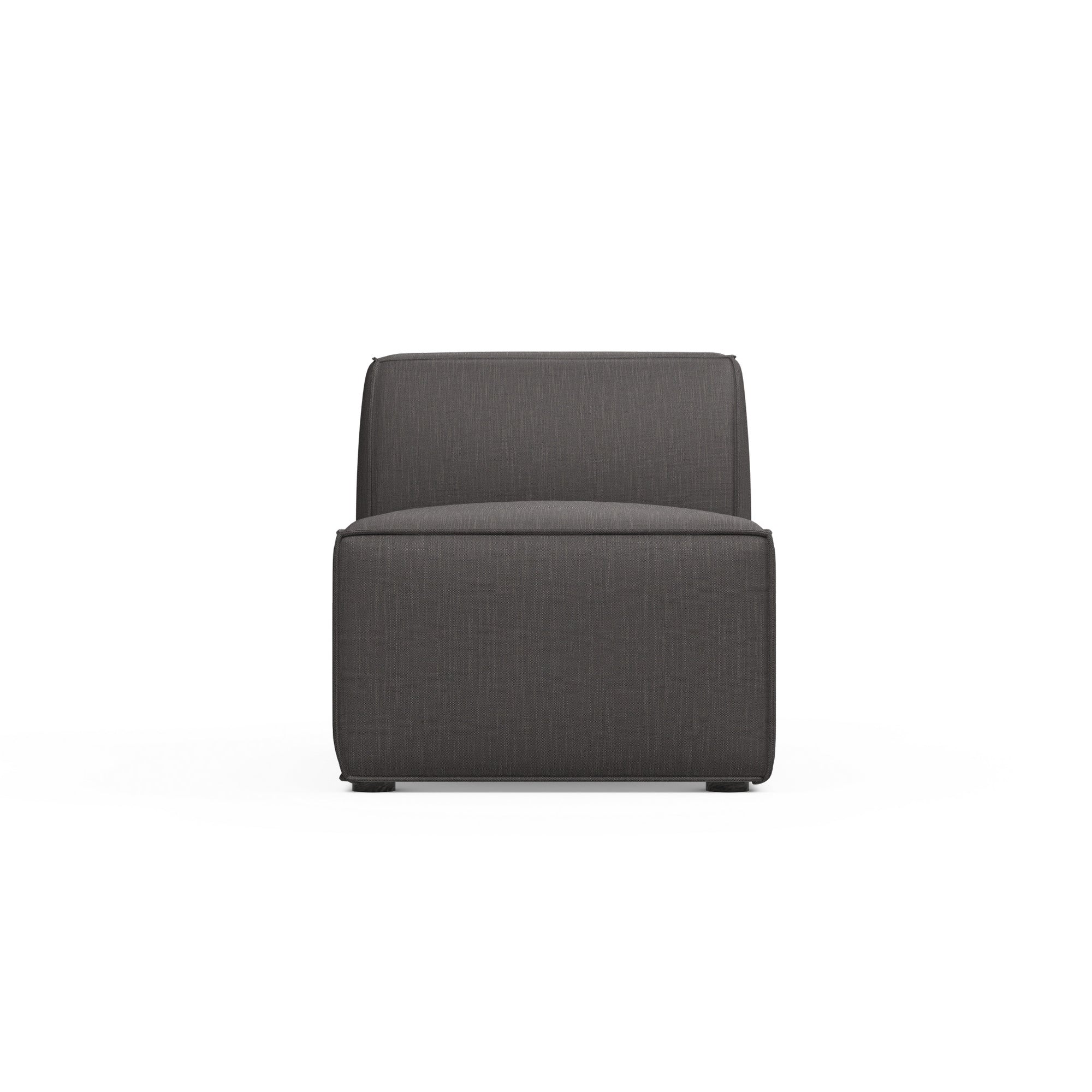Varick Armless Chair - Graphite Box Weave Linen