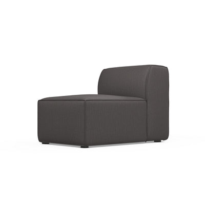 Varick Armless Chair - Graphite Box Weave Linen
