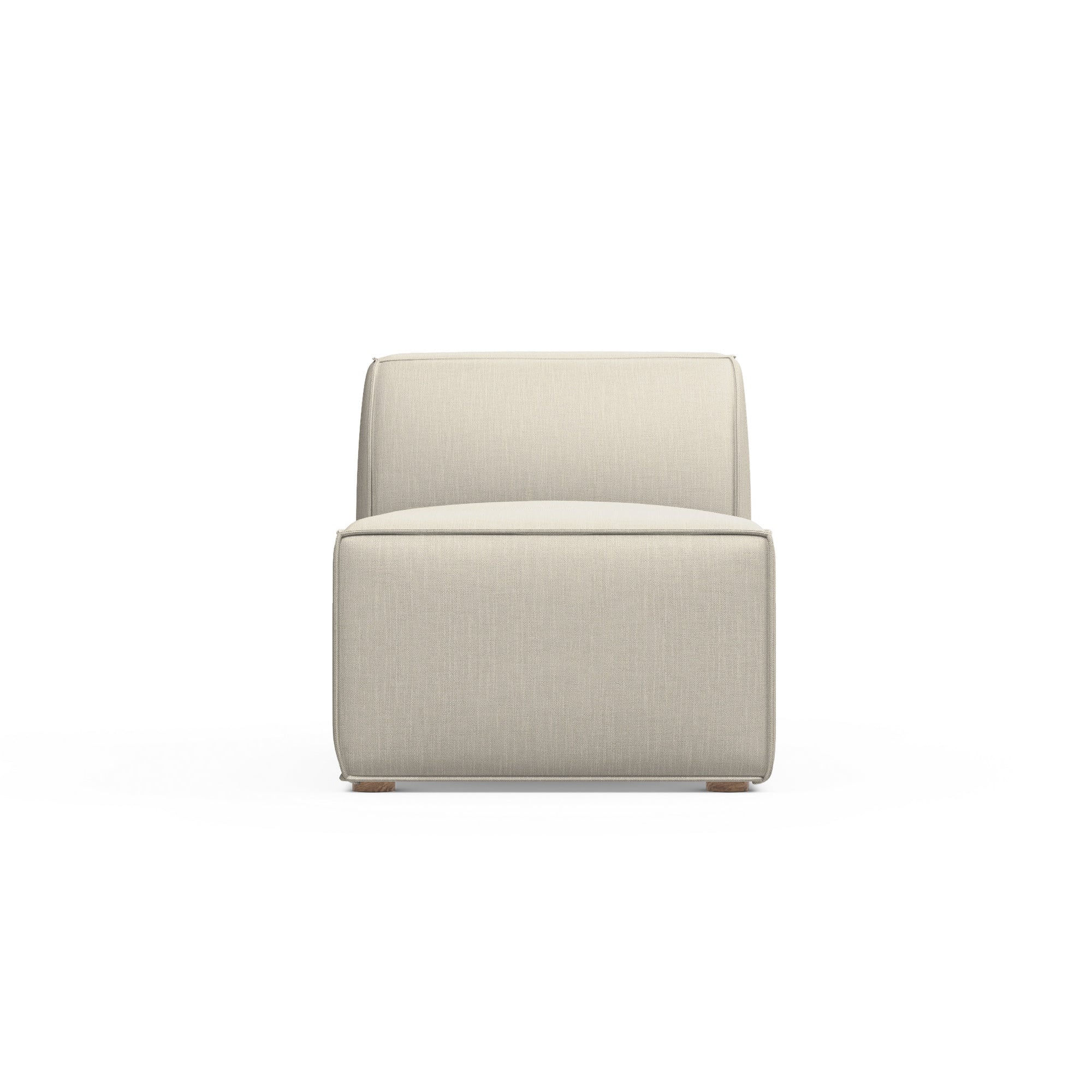 Varick Armless Chair - Oyster Box Weave Linen