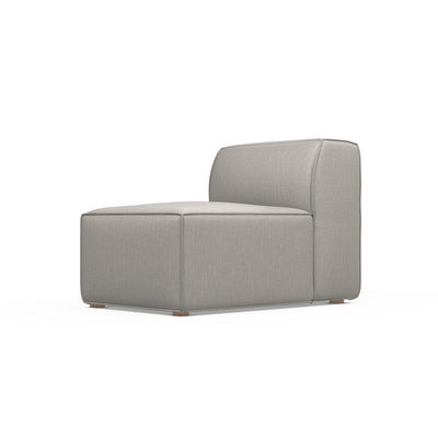 Varick Armless Chair - Silver Streak Box Weave Linen