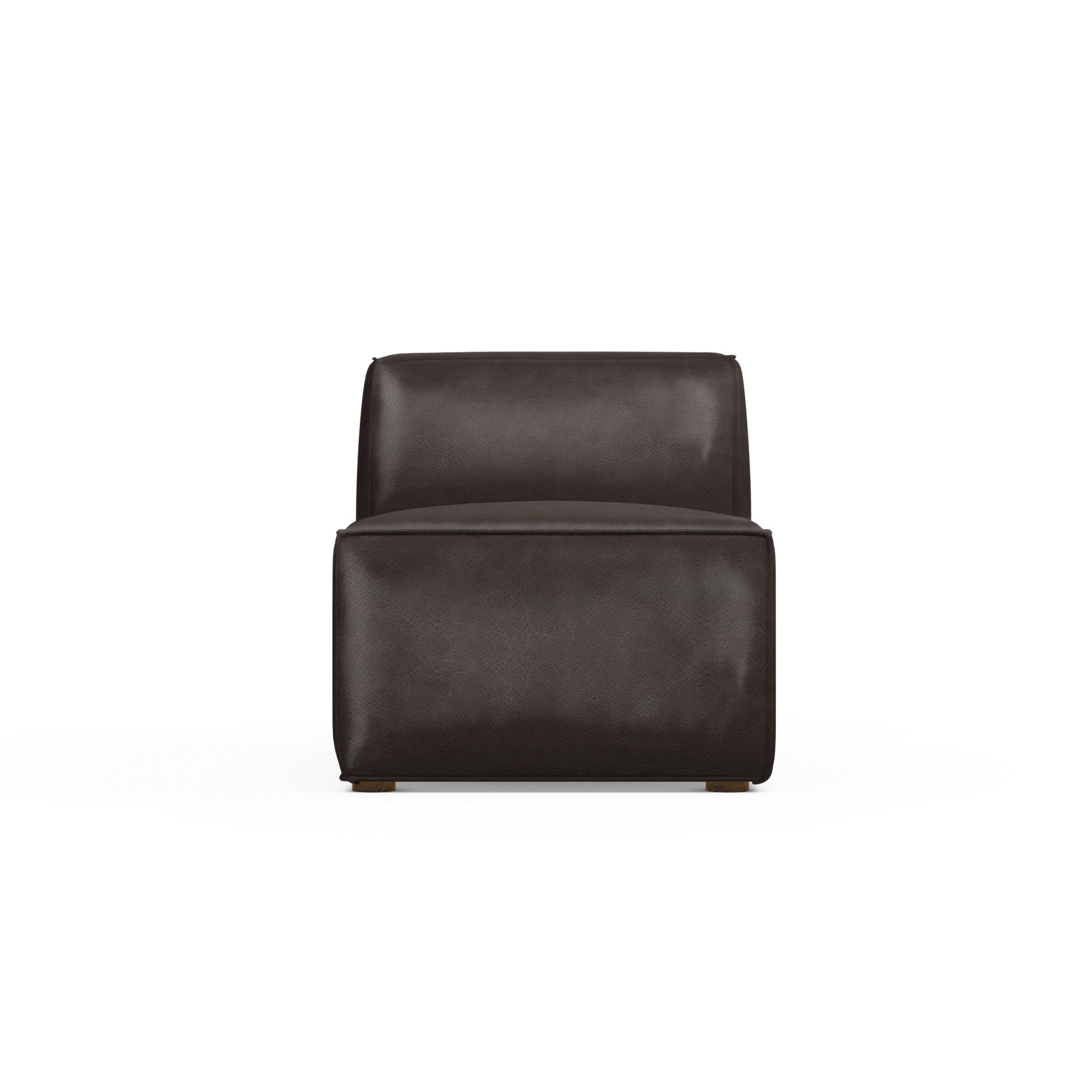 Varick Armless Chair - Chocolate Vintage Leather