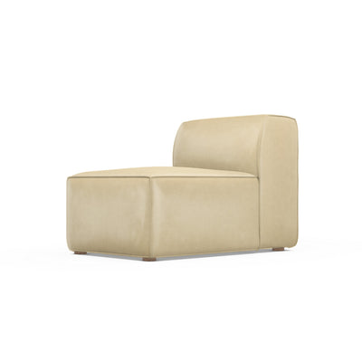 Varick Armless Chair - Oyster Vintage Leather