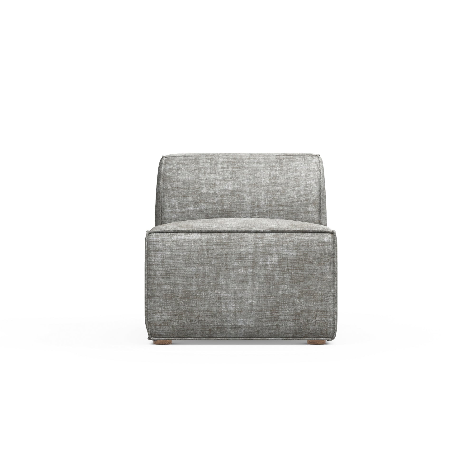 Varick Armless Chair - Silver Streak Crushed Velvet