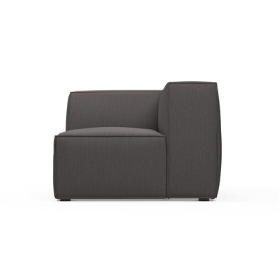 Varick Corner Chair - Graphite Box Weave Linen