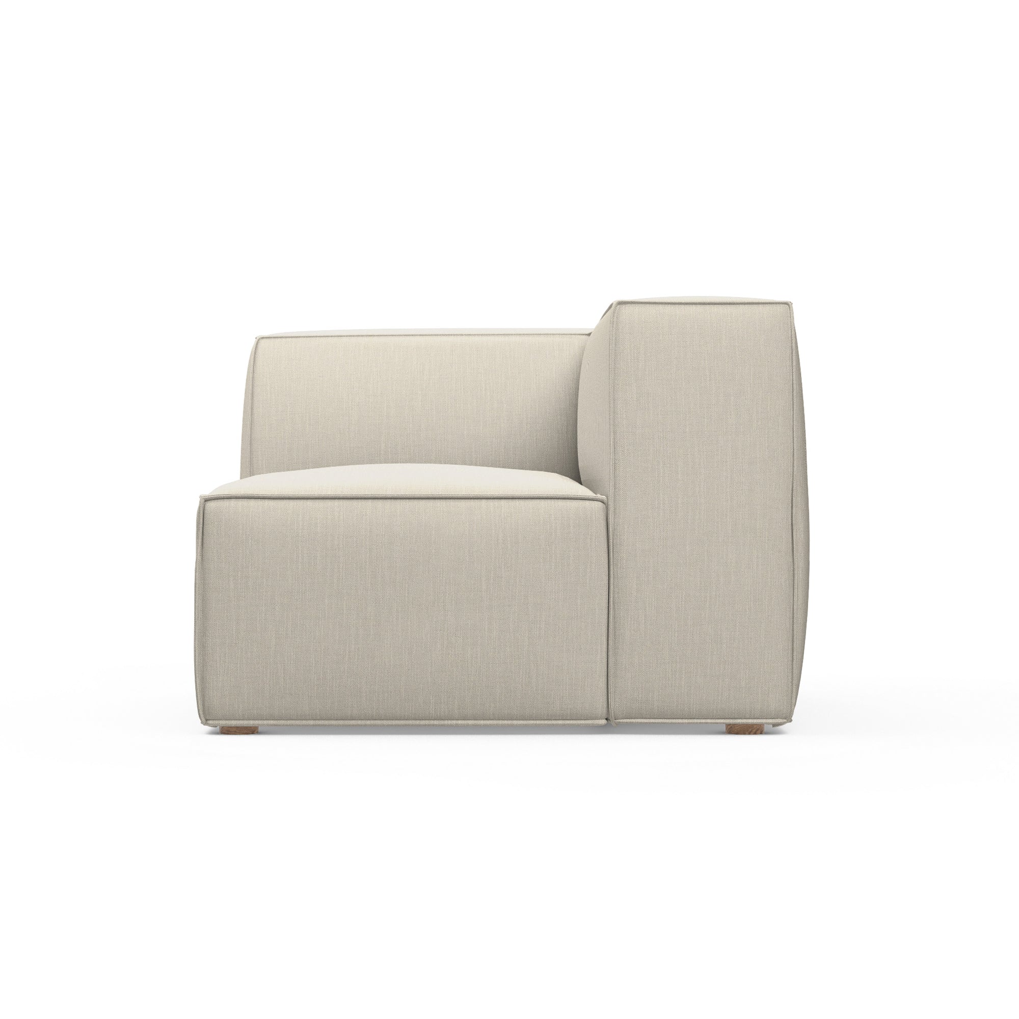 Varick Corner Chair - Oyster Box Weave Linen