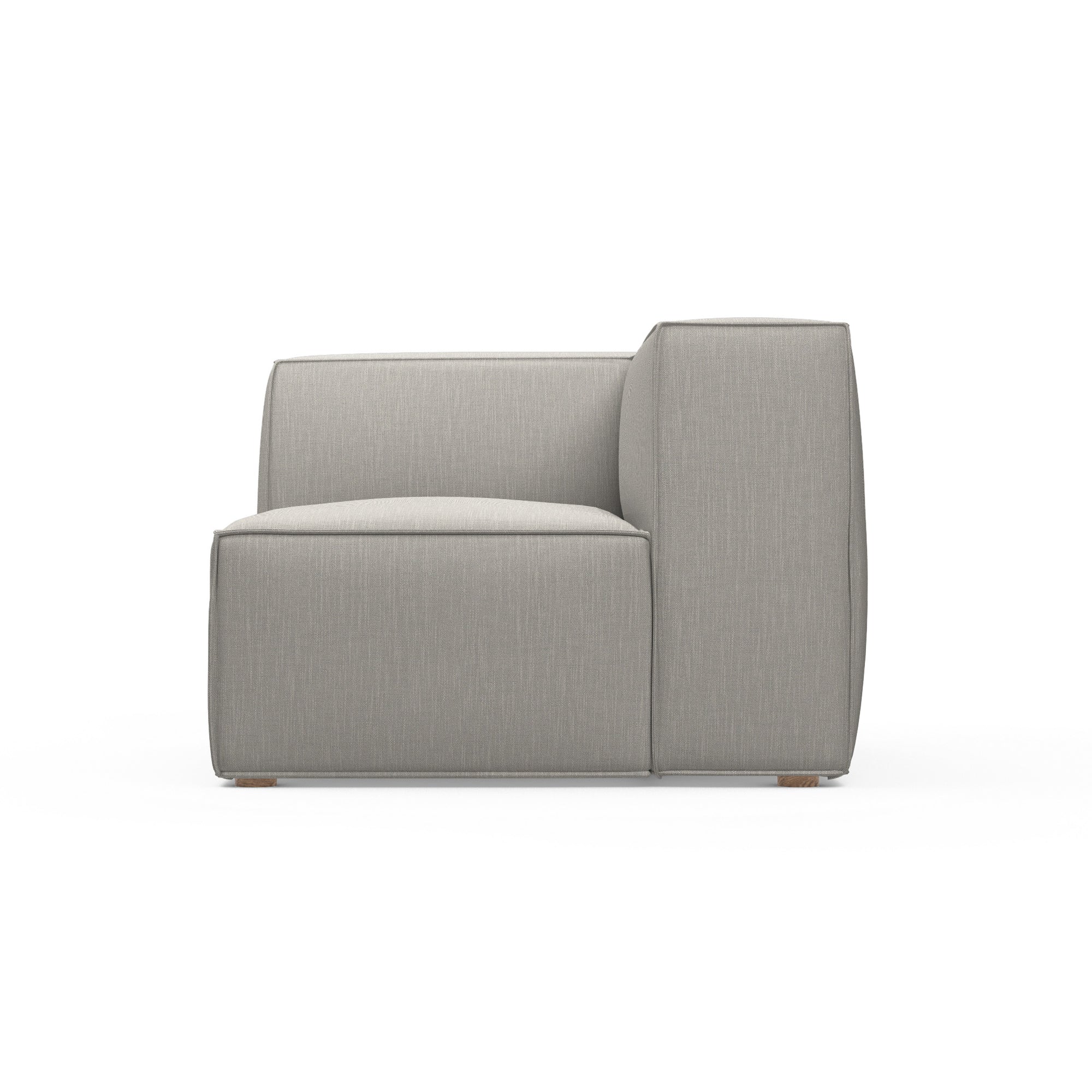 Varick Corner Chair - Silver Streak Box Weave Linen