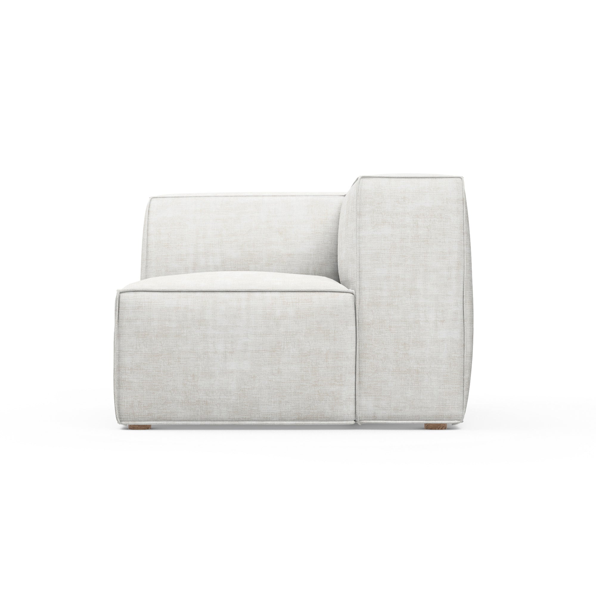Varick Corner Chair - Alabaster Crushed Velvet