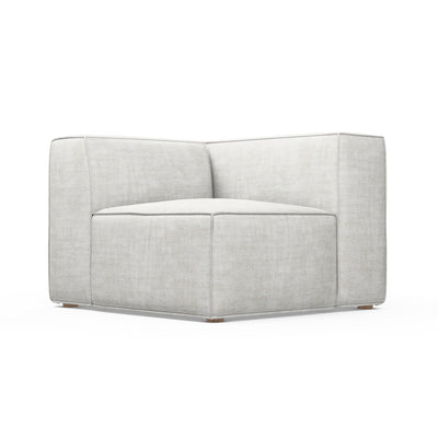Varick Corner Chair - Alabaster Crushed Velvet