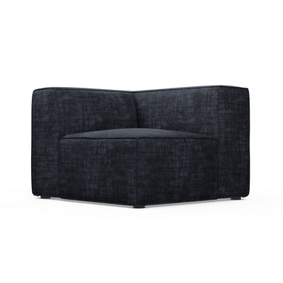 Varick Corner Chair - Blue Print Crushed Velvet