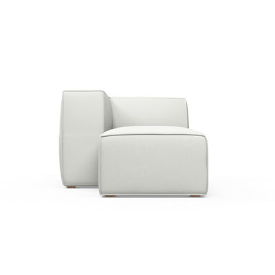 Varick Single-Arm Chaise - Blanc Plush Velvet