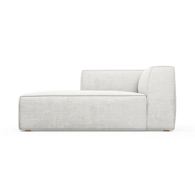Varick Single-Arm Chaise - Alabaster Crushed Velvet