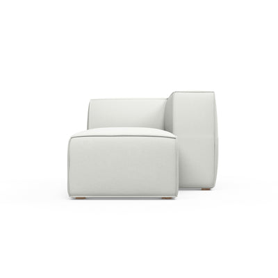 Varick Single-Arm Chaise - Blanc Plush Velvet