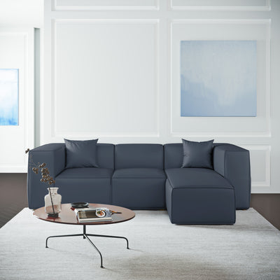 Varick Right-Chaise Sectional - Bluebell Basketweave
